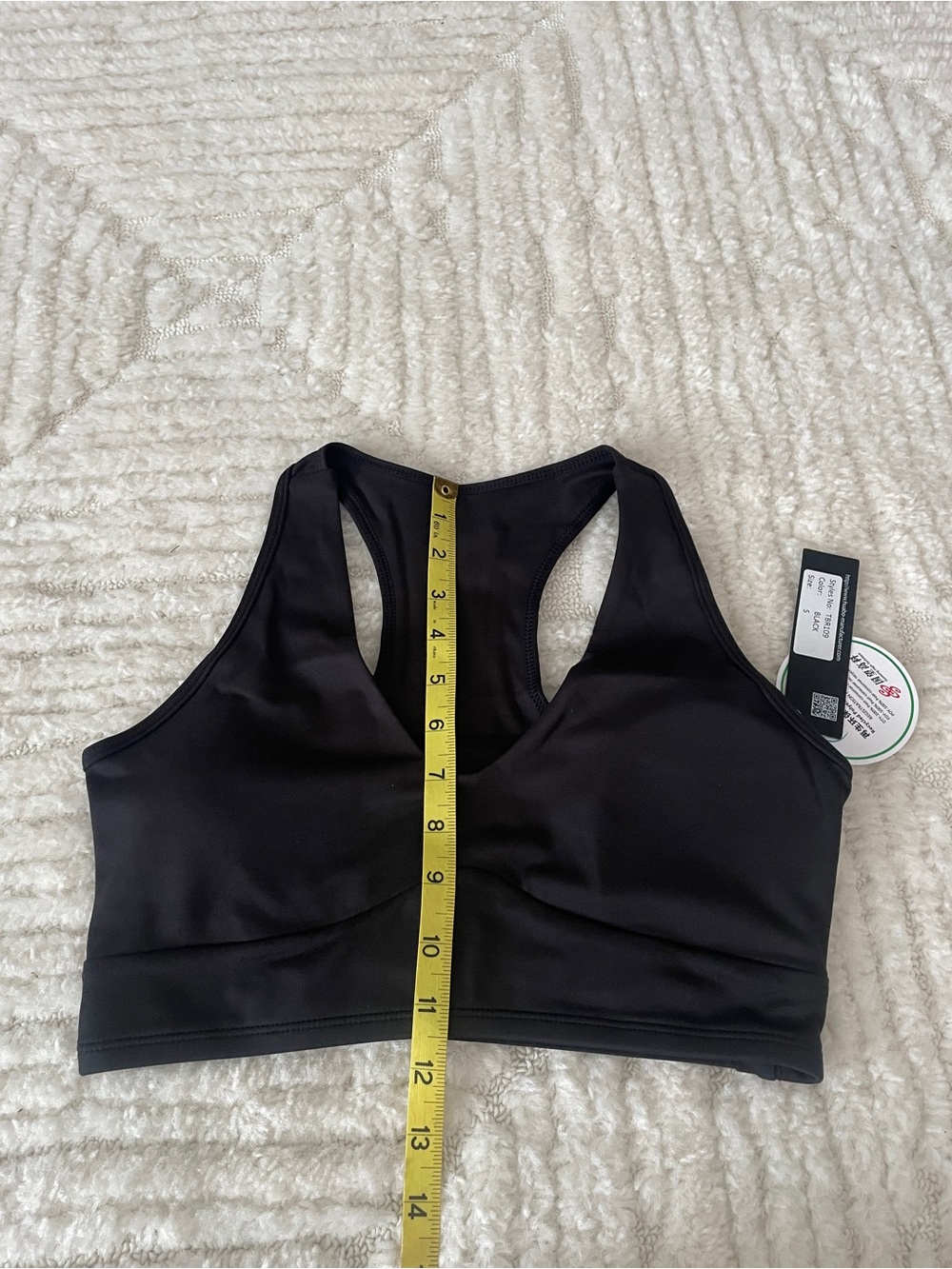 2 Black Racerback Sports Bra - Picture 4 of 7